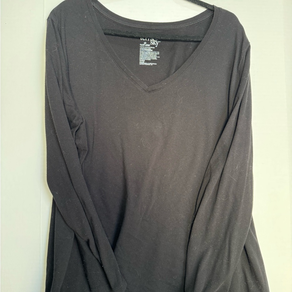Terra & Sky Black Long Sleeve Tee